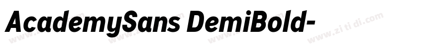AcademySans DemiBold字体转换
